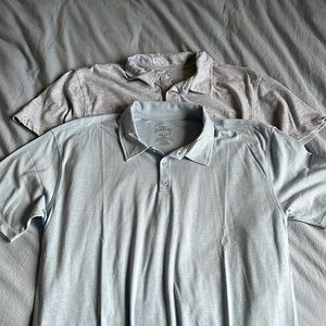 True classic polos. Both are included, light blue and light gray